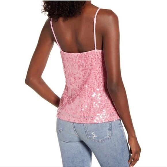WAYF Megan Tank Sequin Cowl Neckline Sz M Date Night Party Festival Y2K Fairy - Picture 3 of 10